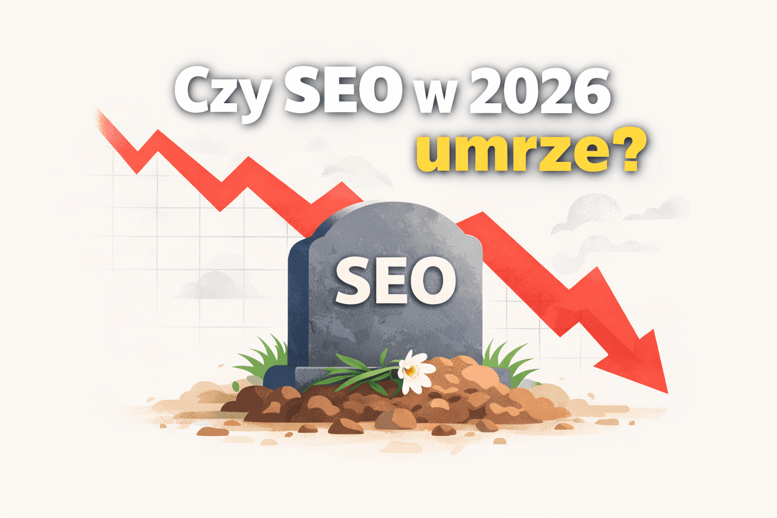 Grób z napisem SEO